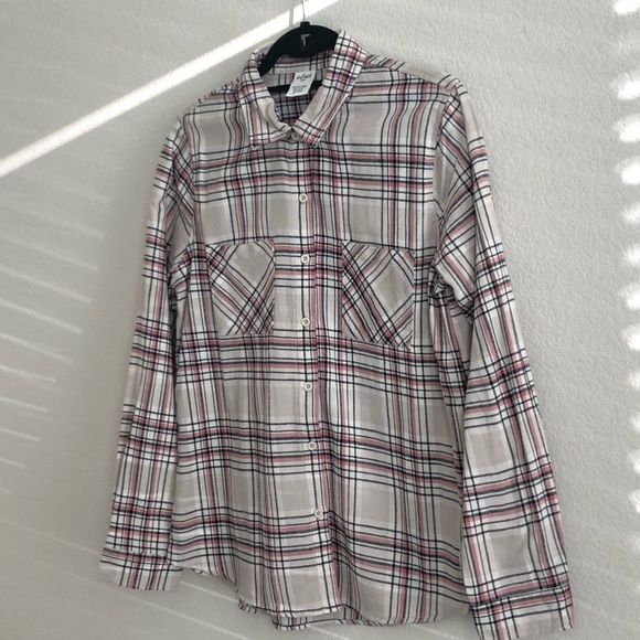 Destined Tilly’s Plaid Boyfriend Button Up Shirt Large - Picture 3 of 6